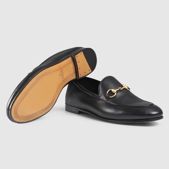GUCCI Brixton Horesbit Convertible Loafer womens black leather 38.5 - Picture 1 of 13